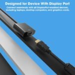 VOOCME Display Port to Hdmi Adapter, 1080P Display Port Dp to Hdmi Cable Male to Female Port Support Video & Audio Compatible with Computer..... HDMI Connector - image 2