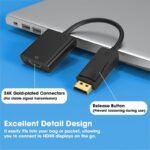 VOOCME Display Port to Hdmi Adapter, 1080P Display Port Dp to Hdmi Cable Male to Female Port Support Video & Audio Compatible with Computer..... HDMI Connector - image 3
