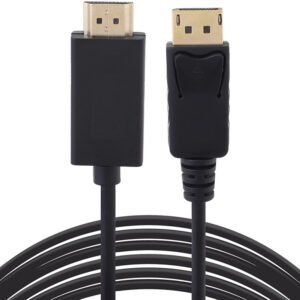 VOOCME HDMI Adapter 0.1 m DisplayPort 1.4, HDMI2.0, 4K 60Hz, Black, 1.8 Meter - image 1