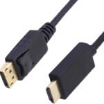 VOOCME HDMI Adapter 0.1 m DisplayPort 1.4, HDMI2.0, 4K 60Hz, Black, 1.8 Meter - image 2