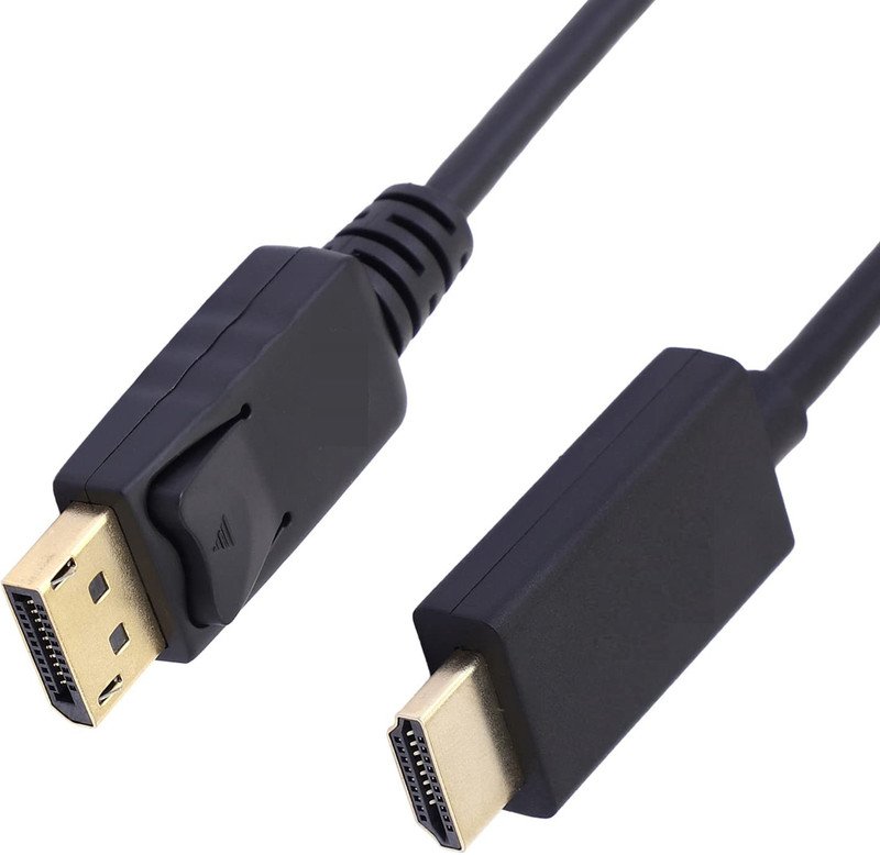 VOOCME HDMI Adapter 0.1 m DisplayPort 1.4, HDMI2.0, 4K 60Hz, Black, 1.8 Meter - image 2