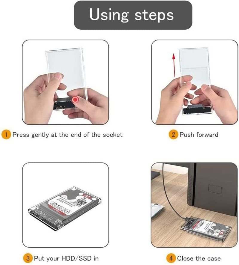 VOOCME USB Type C 3.1 to 2.5 Inch Sata , Compatible for Mac OS Windows Linux Media Streaming Device - image 4