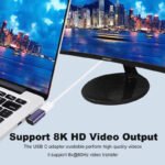 VOOCME USB C 90 Degree Adapter, Right Angle Type C Male to Female Adapter Support 100W Fast Charging 40Gbps Data Transfer 8K@60Hz Video - Pack of 1 Laptop Accessory - image 4