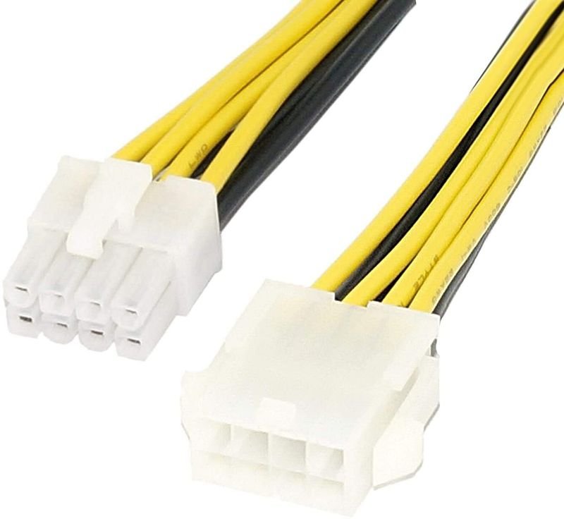 VOOCME 8 Pin CPU Male to Female Power Extension Cable 12V, 8 Pin Male to 8 Pin Female Molex IDE Express Power Extension Cable Adapter Laptop Accessory - image 4