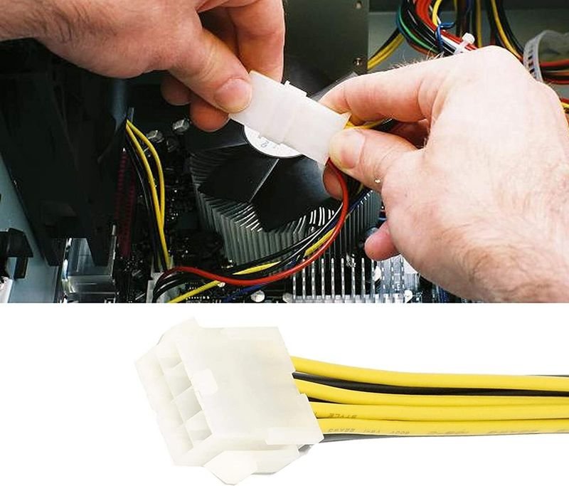 VOOCME 8 Pin CPU Male to Female Power Extension Cable 12V, 8 Pin Male to 8 Pin Female Molex IDE Express Power Extension Cable Adapter Laptop Accessory - image 2