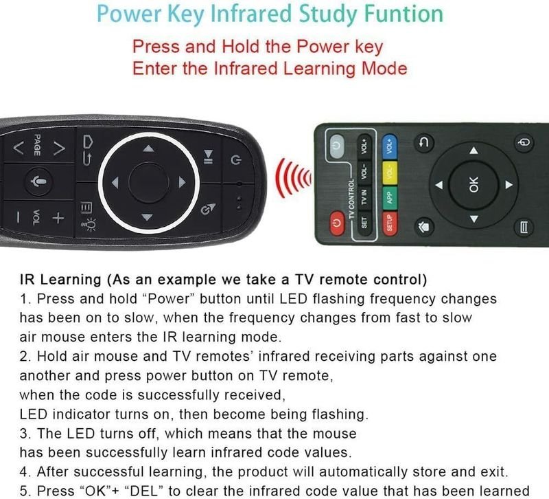 VOOCME Mini Fly G10 Air Mouse 2.4G Wireless Keyboard Mouse with Gyro Sensing Game Ambidextrous Hybrid Mouse With Bluetooth - image 4