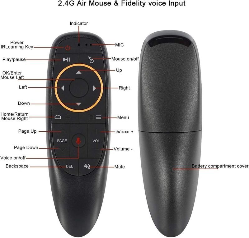 VOOCME Mini Fly G10 Air Mouse 2.4G Wireless Keyboard Mouse with Gyro Sensing Game Ambidextrous Hybrid Mouse With Bluetooth - image 1