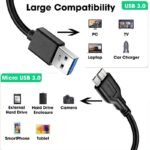 VOOCME Patch Cable 1.5 m Gold Plated USB 3.0 A Male to Micro B Male Adapter Cable, Supper Speed Data Sync Charger Charging Cable Cord - image 2