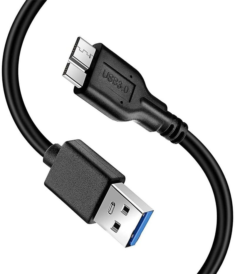 VOOCME Patch Cable 1.5 m Gold Plated USB 3.0 A Male to Micro B Male Adapter Cable, Supper Speed Data Sync Charger Charging Cable Cord - image 1