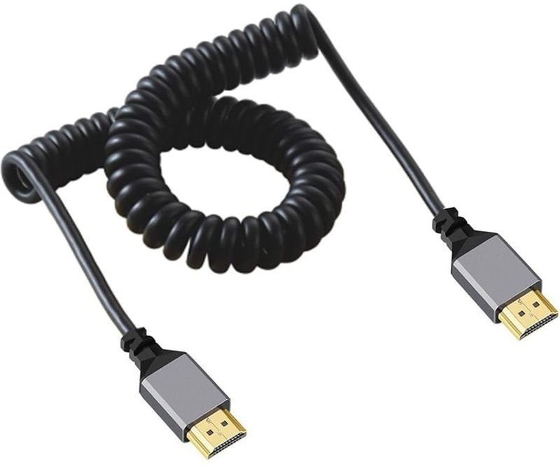 VOOCME HDMI Cable 2 A 0.5 m NA HDMI 2.0 Cable, HDMI Male to Male Stretch Coiled Cable, 4K@60Hz High Speed Audio Video Cord - image 1