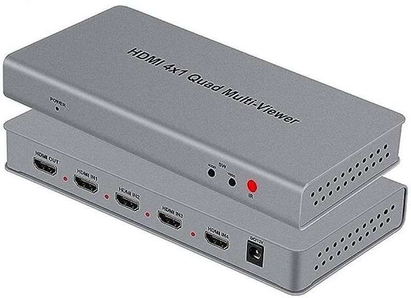 VOOCME HDMI 4x1 Quad Multi-Viewer Seamless Switcher with 5 Different Display Modes Media Streaming Device - image 1