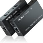 VOOCME HDMI Extender 60m,4k HDMI RX Receiver & TX Transmitter 60m HDMI Repeater... Wireless Ethernet Lan Adapter compatible with Linux, Windows, Mac - image 2