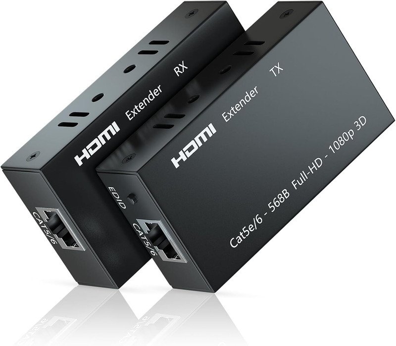 VOOCME HDMI Extender 60m,4k HDMI RX Receiver & TX Transmitter 60m HDMI Repeater... Wireless Ethernet Lan Adapter compatible with Linux, Windows, Mac - image 2