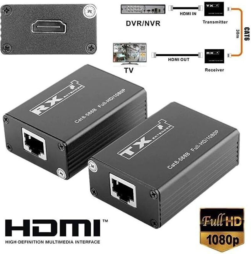 VOOCME HDMI Extender HDMI Transmitter Receiver TX RX 1080P Splitter Adapter for CCTV DVR NVR Support 1080p, HDCP HDMI Connector - image 4