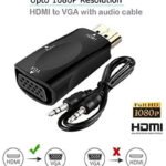 VOOCME HDMI to VGA Adapter with 3.5mm Audio Port Out for Monitor PC TV 1080P Gaming Adapter - image 5