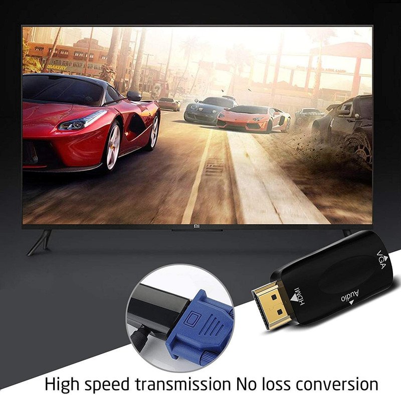 VOOCME HDMI to VGA Adapter with 3.5mm Audio Port Out for Monitor PC TV 1080P Gaming Adapter - image 4