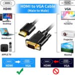 VOOCME TV-out Cable HDMI to VGA Converter Cable - image 2