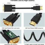 VOOCME HDMI Cable 2 A 1.8 m Gold Plated 1.8 m Gold Plated Hdmi To Vga Cable Gold-Plated Adapter 1080P - image 3