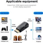 VOOCME HDMI to VGA Adapter with 3.5mm Audio Port Out for Monitor PC TV 1080P Gaming Adapter - image 3