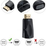 VOOCME HDMI to VGA Adapter with 3.5mm Audio Port Out for Monitor PC TV 1080P Gaming Adapter - image 2