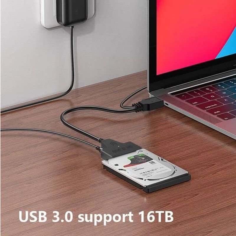 VOOCME USB Type C Cable 0.05 m NA USB 3.0 to SATA III Hard Drive Adapter Cable,USB SATA Adapter Cable Converter 22 pin - image 5