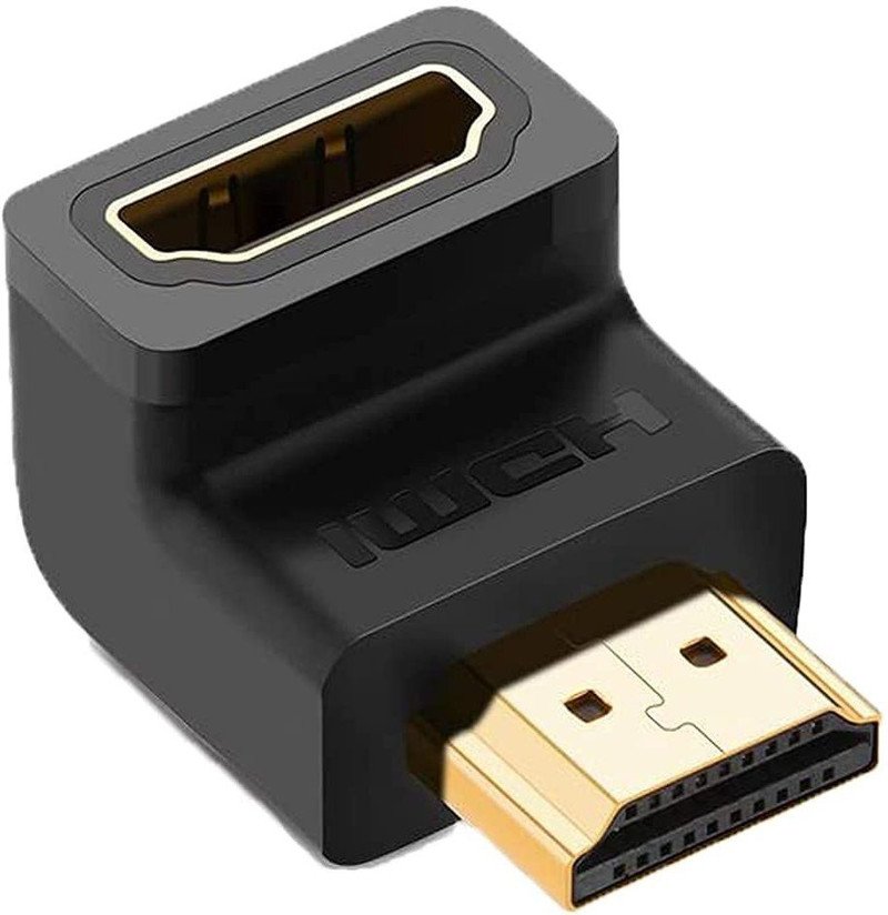 VOOCME HDMI Adapter 2 A 0 m NA L Shape 90 Degree HDMI Male to HDMI Female Gold Plated Connector for PC HDTV - image 1