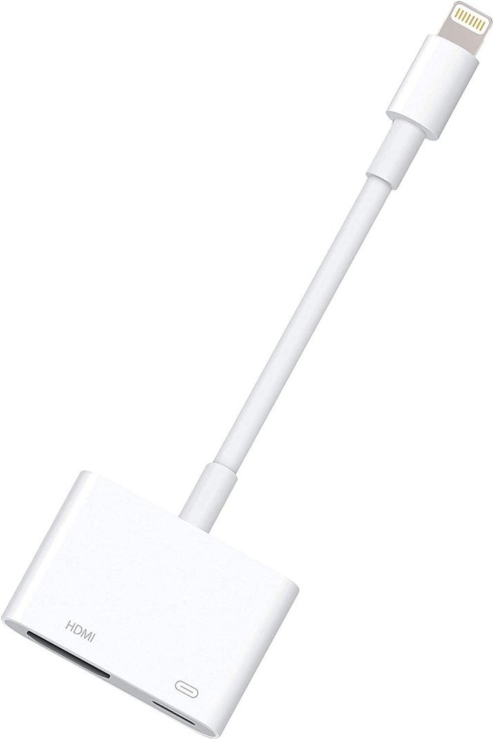 VOOCME HDMI Adapter 0.05 m 1080P with Lightning Charging Port Compatible for iPhone and iPod Models and TV Monitors Projectors - image 1
