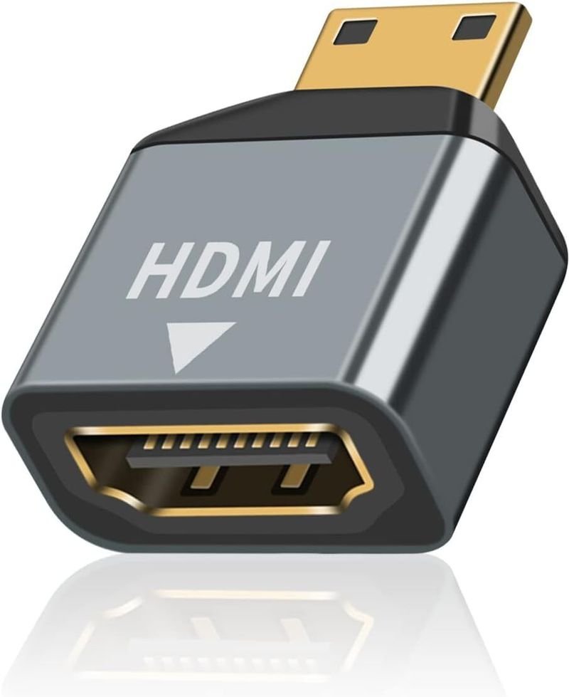 VOOCME Mini HDMI Adapter, 1pack Mini HDMI to HDMI Adapter, Mini HD-MI Male to Female Adapter Supports 4K 60Hz HDR 3D 18Gbps Dolby for DSLR,Camcorder, HDMI Connector - image 1