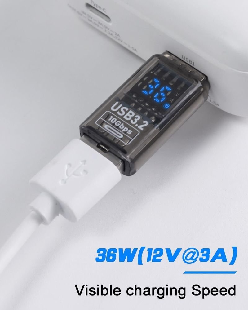 VOOCME USB Extension Adapter Disgital Display, 10Gbps USB Extender Adapter, USB 3.2 Male to Female Type A to Type A Cable Adapter for Hard Drive, Keyboard, Laptop Laptop Accessory - image 2
