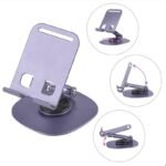 VOOCME 360°Rotation Height Adjustable Phone Holder Cell Phone Stand, 360°Rotation Height Adjustable Phone Holder for Desk Aluminium Rotatable Laptop Stand with Adjustable Height Compatible with Universal Laptops - image 1