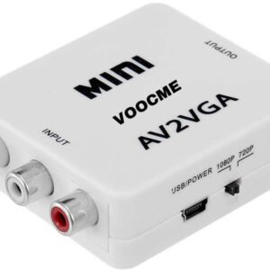 VOOCME Mini HD AV to VGA Video Converter Box AV (RCA) to VGA Video Converter Media Streaming Device - image 1