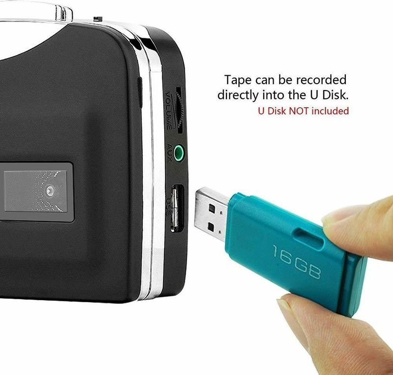 VOOCME MP3 Converter with Earphone, Cassette Player, Convert Cassette 128 GB MP3 Player - image 4