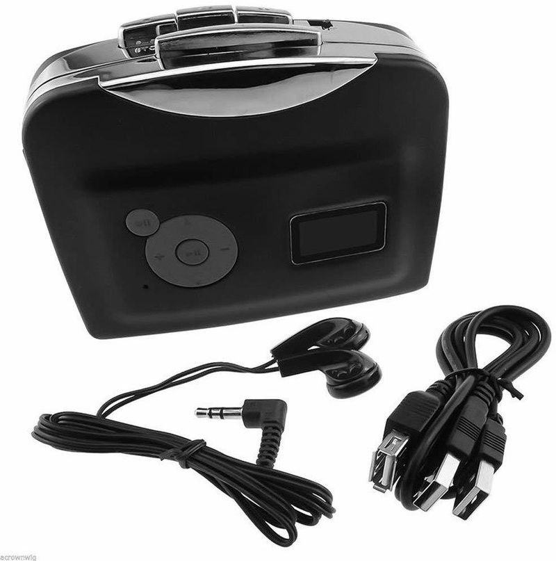 VOOCME MP3 Converter with Earphone, Cassette Player, Convert Cassette 128 GB MP3 Player - image 5