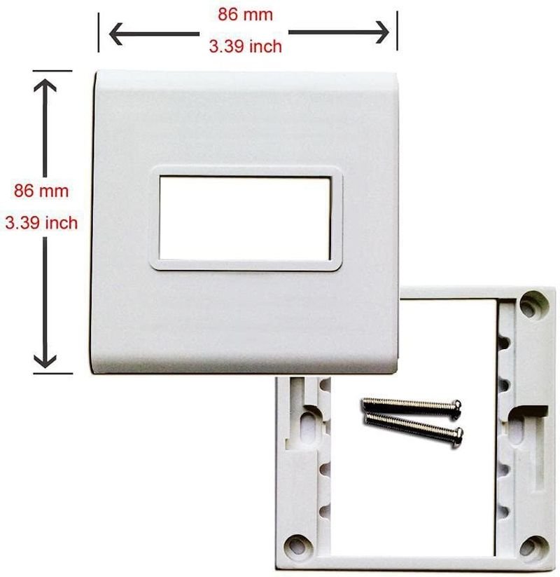 VOOCME HDMI Face Plate,HDMI Multimedia Modular Wall Socket Face Plate Socket Plug Jack Cable or Adapter for Home/Office (Single HDMI) HDMI Connector - image 4