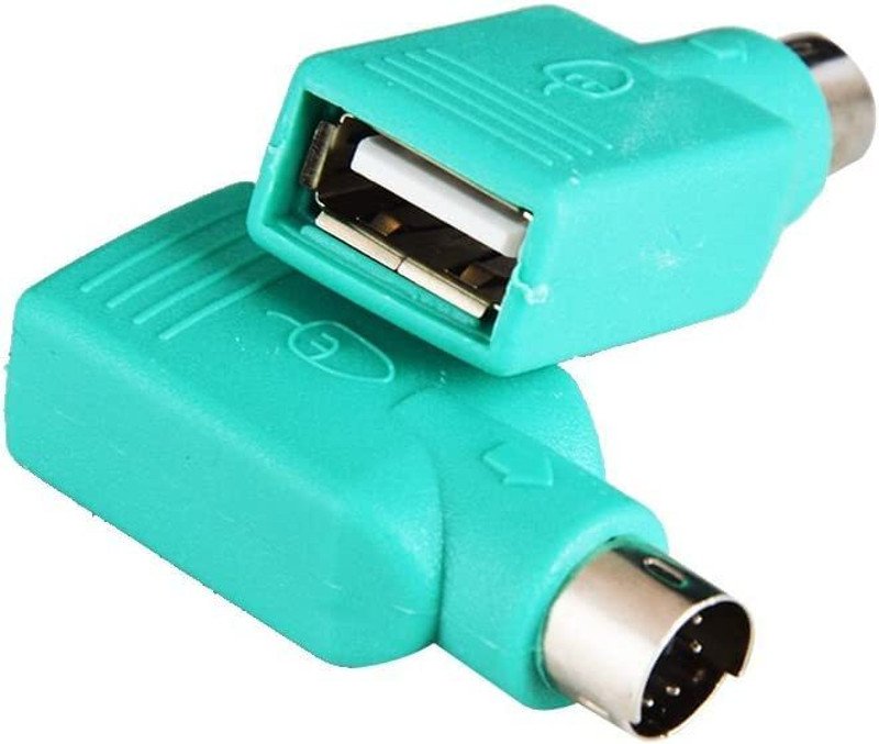 VOOCME PS2 to USB Female,PS/2 Male Converter Changer Adapter Keyboard Mouse PS2 to USB Female (Pack of 1) Laptop Accessory - image 1