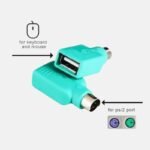 VOOCME PS2 to USB Female,PS/2 Male Converter Changer Adapter for Keyboard Mouse PS2 to USB Female,PS/2 Male Converter Changer Adapter USB Cable - image 3