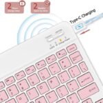 VOOCME Rechargeable Bluetooth Keyboard & Mouse Combo, Ultra-Slim Wireless Set Wireless Laptop-size Laptop Keyboard Compatible with Desktop, iPad, Laptop, Tablet, Mac - image 4