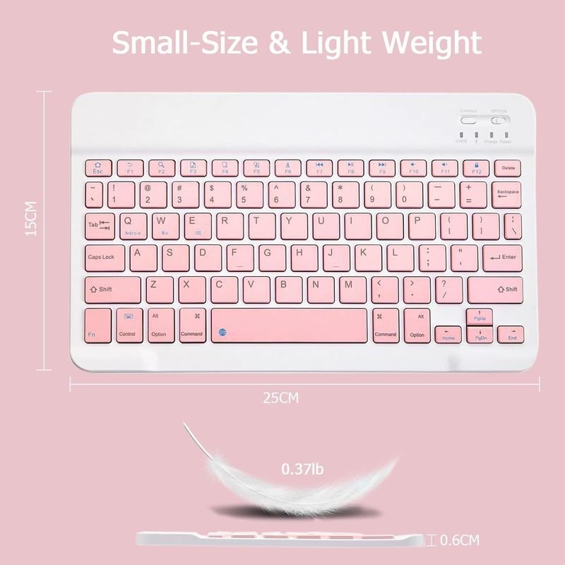 VOOCME Rechargeable Bluetooth Keyboard & Mouse Combo, Ultra-Slim Wireless Set Wireless Laptop-size Laptop Keyboard Compatible with Desktop, iPad, Laptop, Tablet, Mac - image 3