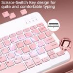 VOOCME Rechargeable Bluetooth Keyboard & Mouse Combo, Ultra-Slim Wireless Set Wireless Laptop-size Laptop Keyboard Compatible with Desktop, iPad, Laptop, Tablet, Mac - image 5