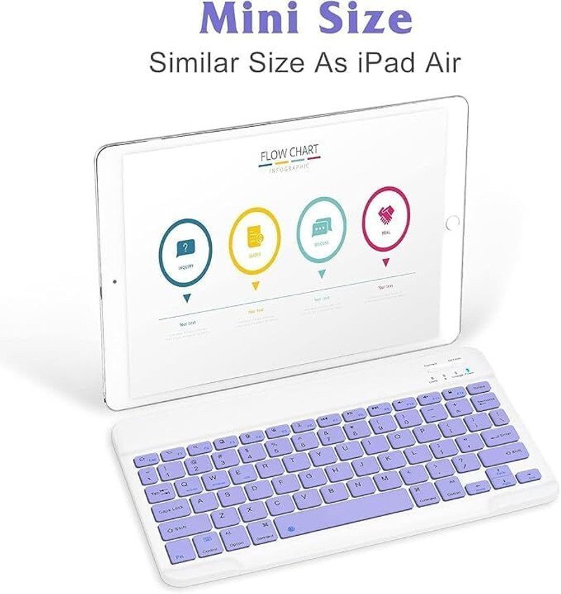 VOOCME Bluetooth Keyboard & Mouse Combo, 3 DPI Upto 1200 DPI- Bluetooth Standard Laptop Keyboard Compatible with Laptop - image 5