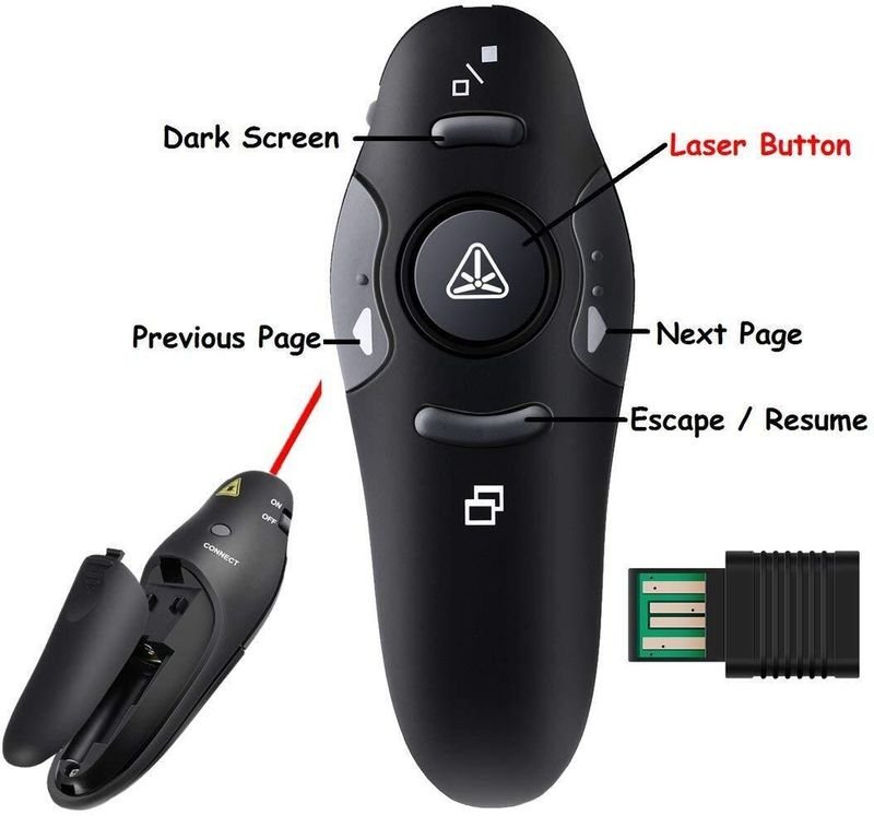 VOOCME Slider Changer Controller Hyperlink Volume PPT PowerPoint Clicker for NA Presenter - image 2