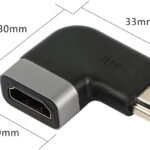 VOOCME Right Angled HDMI Adapter,4K@60Hz 90 Degree HDMI Male to Female Connector Gaming Adapter - image 1