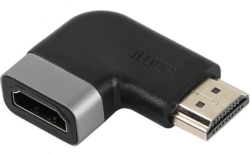 VOOCME Right Angled HDMI Adapter,4K@60Hz 90 Degree HDMI Male to Female Connector Gaming Adapter - image 2