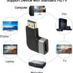 VOOCME Right Angled HDMI Adapter,4K@60Hz 90 Degree HDMI Male to Female Connector Gaming Adapter - image 3