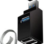 VOOCME 3 Port USB Data Hub High Speed Splitter, Compact Universal Data Transfer for Windows and Mac OS - image 1