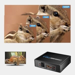 VOOCME 1x2 HDMI Splitter 2 Ports, HDMI Splitter 1 in 2 Out, Supports 3D 4K x 2K Media Streaming Device - image 1