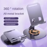 VOOCME 360°Rotation Height Adjustable Phone Holder Cell Phone Stand, 360°Rotation Height Adjustable Phone Holder for Desk Aluminium Rotatable Laptop Stand with Adjustable Height Compatible with Universal Laptops - image 4