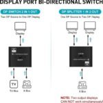 VOOCME Displayport Switch, 8K@30Hz Bi-Directional DP 1.4 Switcher, Two-Way DP Switch Selector Box 2x1 or 1x2, 4K@120Hz Manual Display Port Splitter 2 in 1 Out Laptop Accessory - image 4