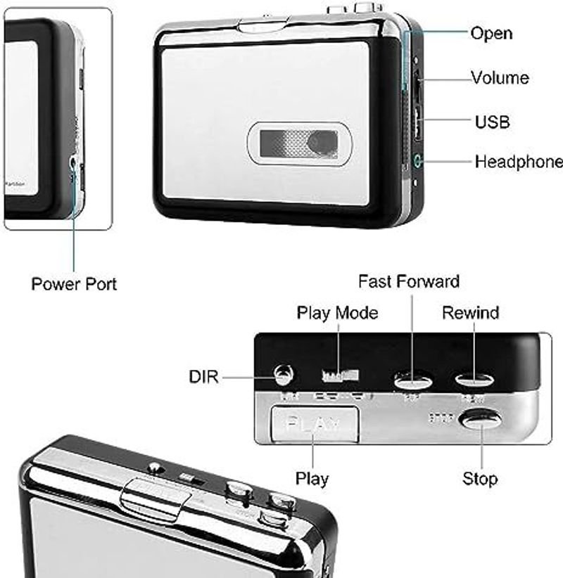 VOOCME Tapes to Digital MP3 Save into USB Flash Drive 32 GB MP3 Player - image 1