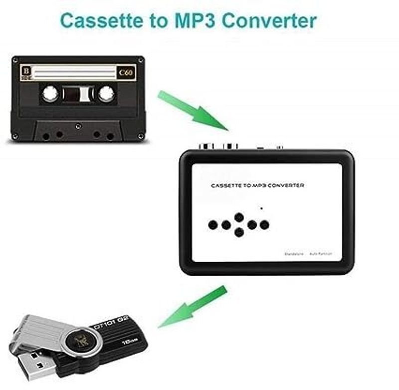 VOOCME Tapes to Digital MP3 Save into USB Flash Drive 32 GB MP3 Player - image 3